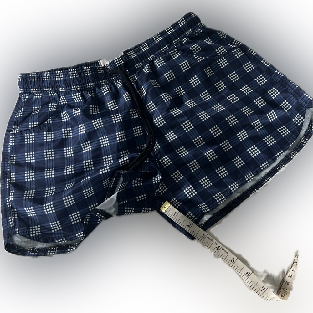 Women’s Navy Checkered Shorts - Picture 5 of 7
